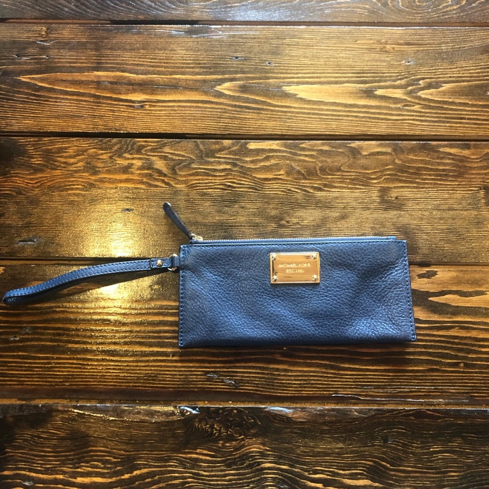 Michael Kors Navy Wristlet